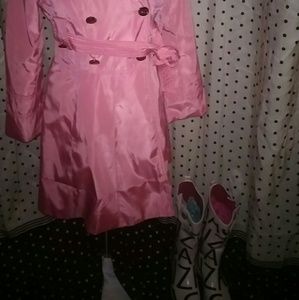 Pink rain jacket